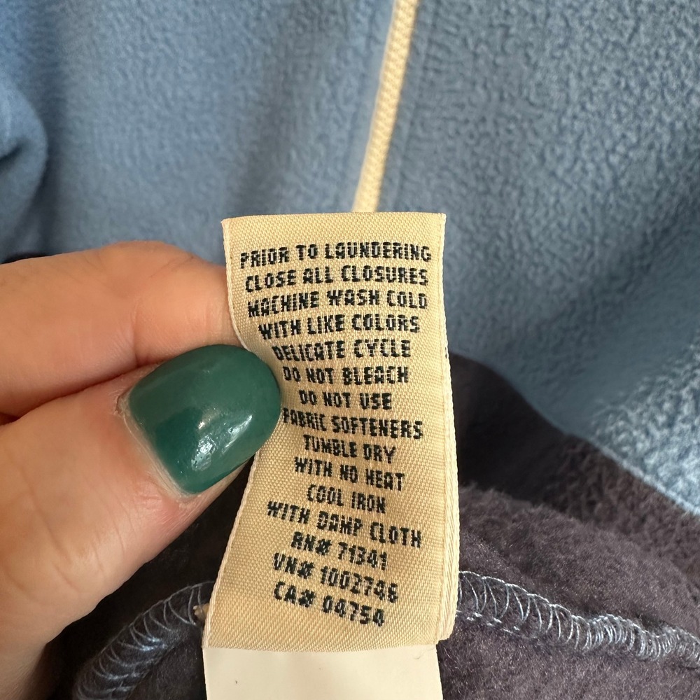 L.L. Bean Two-Tone Light Blue and Navy Fleece Jacket - Picture 10 of 10